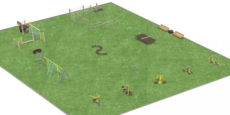 Дизайн проект спортплощадки разновозрастной  в Красноярске