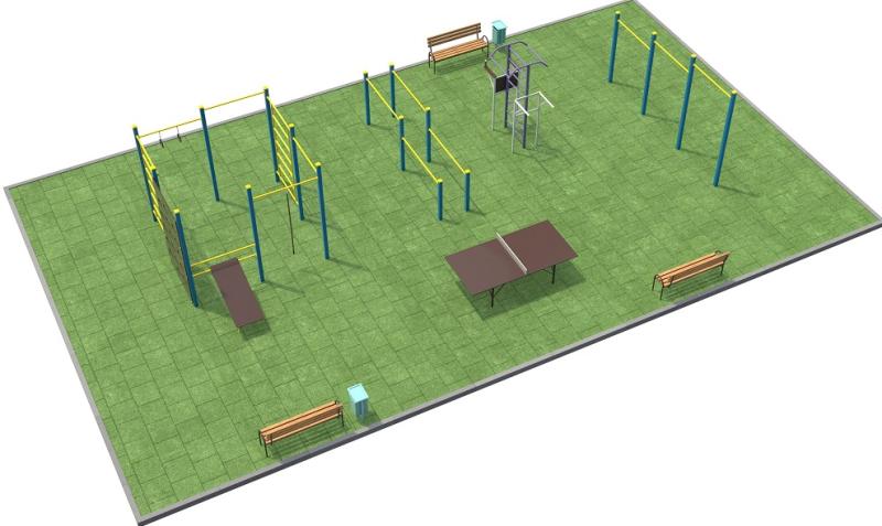 Проект спортплощадки 170 метров в Красноярске в Красноярске