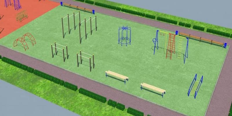Проект детско-спортивной площадки для школы - детсада в Красноярске