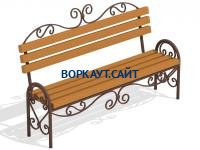 Лавочка кованная МАФ 1606 в Красноярске