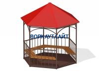 Беседка с лавками и полом МАФ 4122 в Красноярске