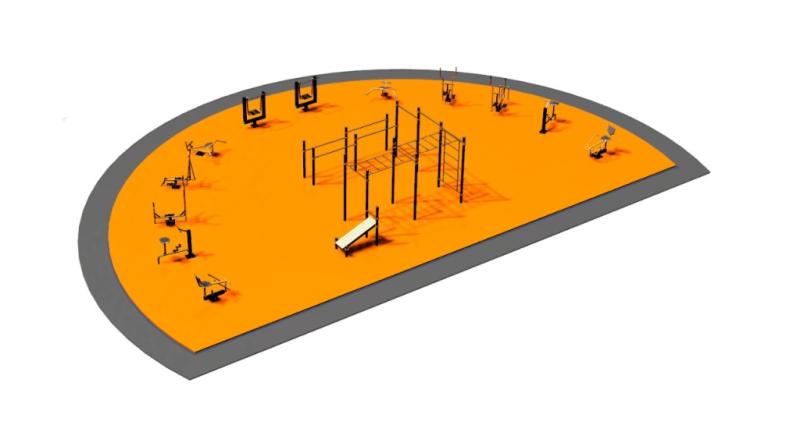 Дизайн проект спортплощадки Полукруглая в Красноярске