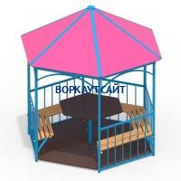 Беседка со столом, лавками и полом МАФ 4123 в Красноярске