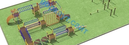 Проект спортплощадки с полосой препятствий в Красноярске