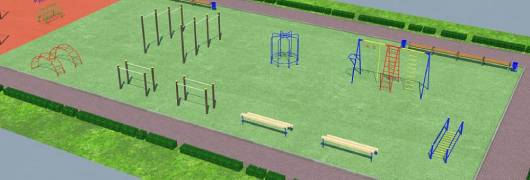 Проект детско-спортивной площадки для школы - детсада в Красноярске