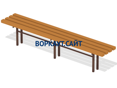 Двухметровая лавочка без спинки 2 м МАФ 1602 в Красноярске