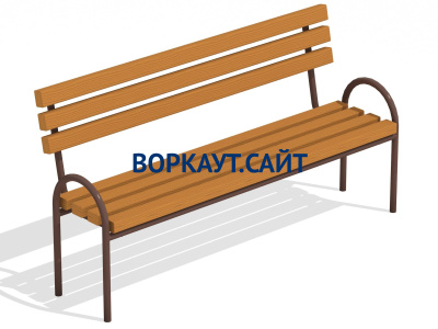 Парковая лавочка со спинкой МАФ 1605 в Красноярске