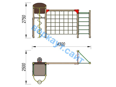 Детский спортивный комплекс Игровой ДСК 3111 в Красноярске Детский спортивный комплекс Игровой ДСК 3111 в Красноярске