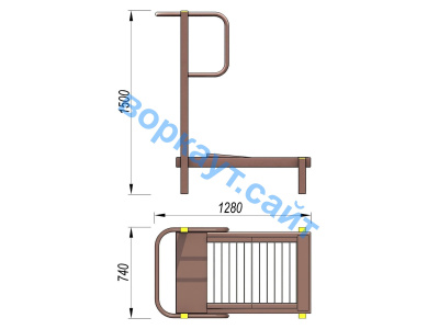 Уличный тренажер Беговая дорожка УТ 009 в Красноярске