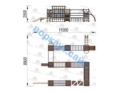 Детский спортивный комплекс Полоса препятствий ДСК 3116 в Красноярске