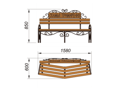 Скамья примирения МАФ 1610 в Красноярске