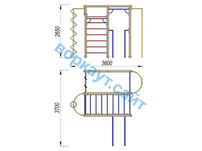 Детский спортивный комплекс Гимнастический ДСК 3107 в Красноярске