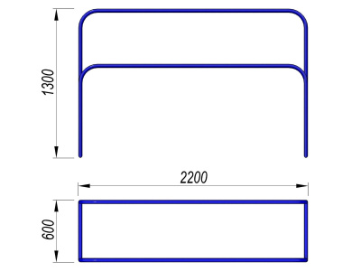 Брусья разновысокие МАФ 3531 в Красноярске