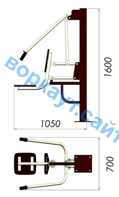 Уличный тренажер "Жим от груди" УТ 002 в Красноярске