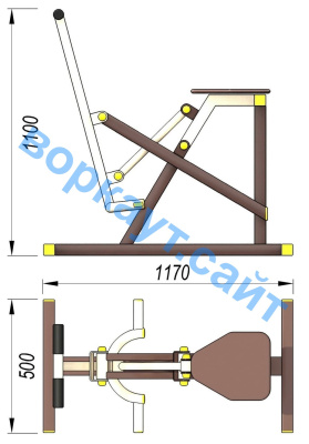Уличный тренажер "Наездник " УТ 006 в Красноярске