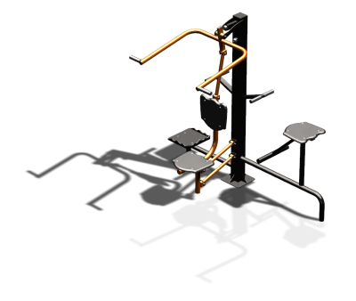 Уличный тренажер "Верхняя тяга Твистер стоя Твистер сидя" УТ336 в Красноярске