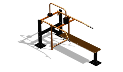 Силовой уличный тренажер  "Горизонтальный жим"  УТ402 в Красноярске