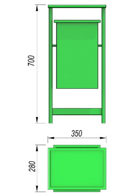 Урна с крышкой МАФ 1631 в Красноярске