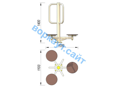 Уличный тренажер Орбита УТ 011 в Красноярске