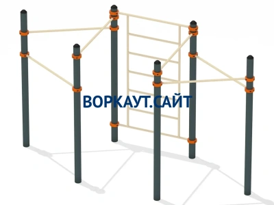 Воркаут турник разноуровневый с шведской стенкой ВС-25 в Красноярске