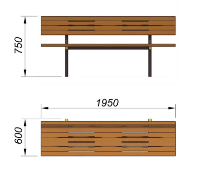 Диван уличный МАФ 1608 в Красноярске