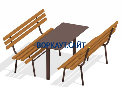 Дачный комплект из 2 лавочек и стола МАФ 1620 в Красноярске