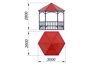 Беседка с лавками МАФ 4120 в Красноярске