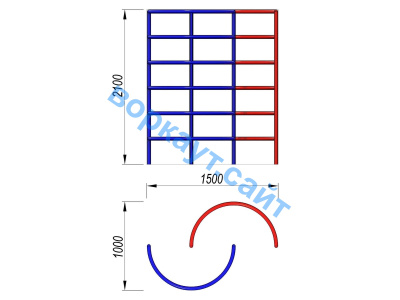 Шведская стенка полукруглая ДСК 3503 в Красноярске